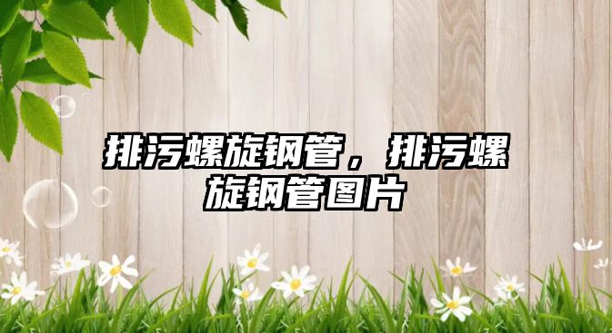 排污螺旋鋼管，排污螺旋鋼管圖片