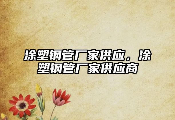 涂塑鋼管廠家供應(yīng)，涂塑鋼管廠家供應(yīng)商